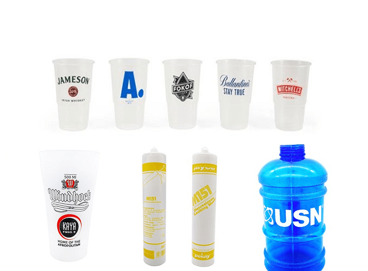 Glass And Plastic Bottle Print