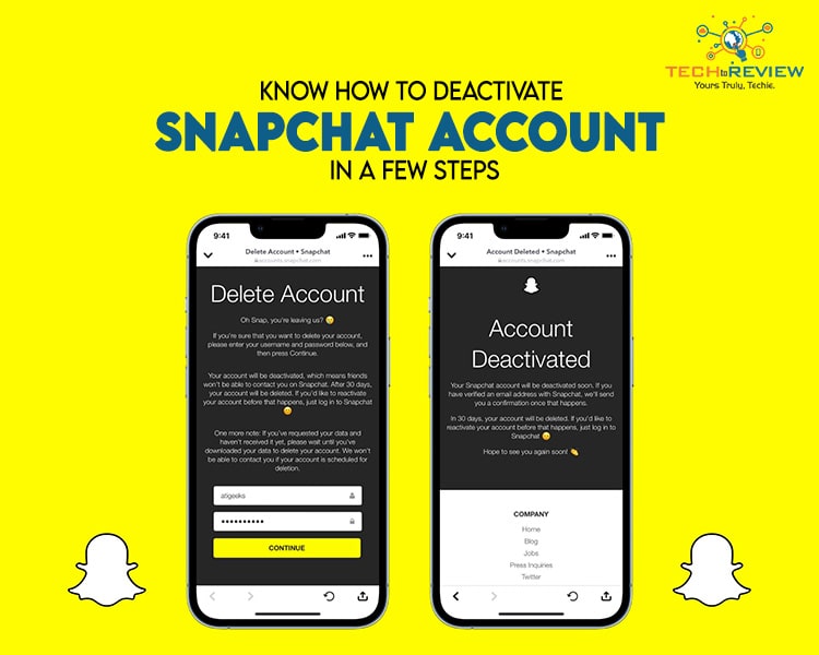 how to deactivate Snapchat