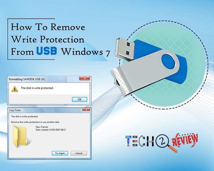 how to remove write protection from USB windows 7